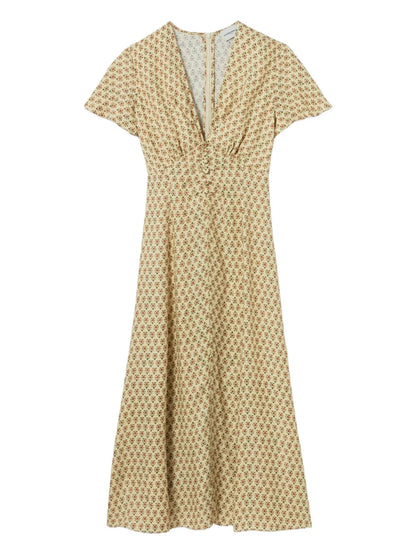 Printed Midi Dress