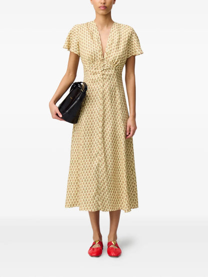 Printed Midi Dress