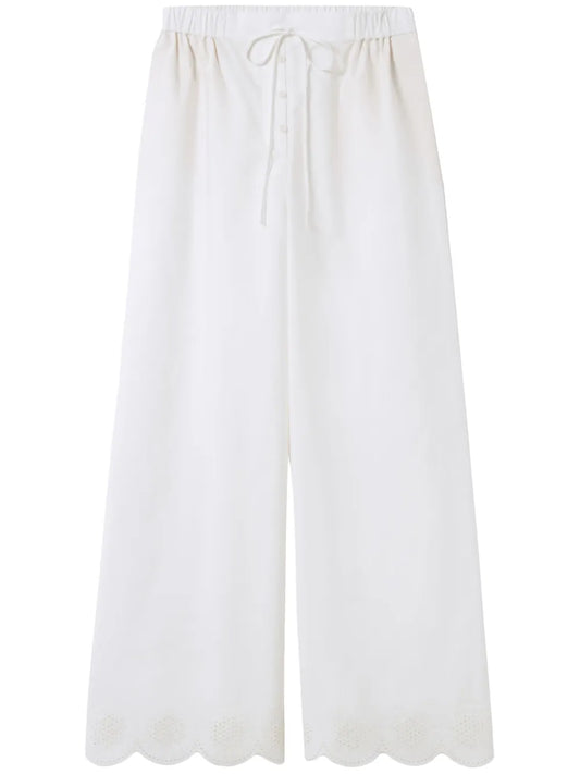 Broderie-Anglaise Palazzo Pants