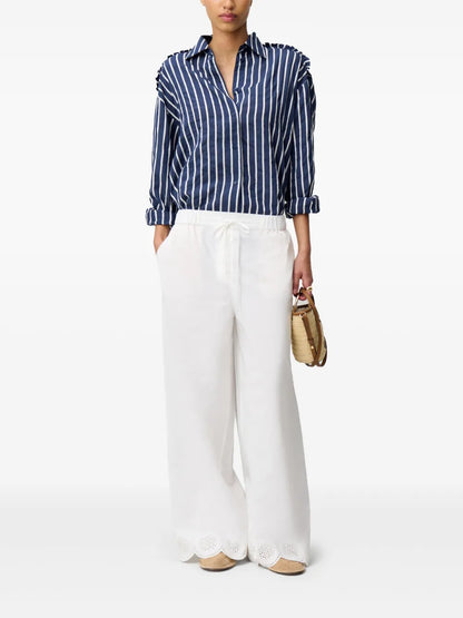 Broderie-Anglaise Palazzo Pants