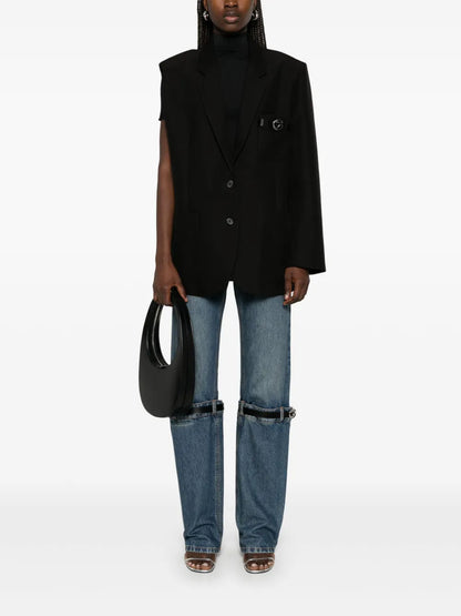 One-Arm Belted Pocket Blazer