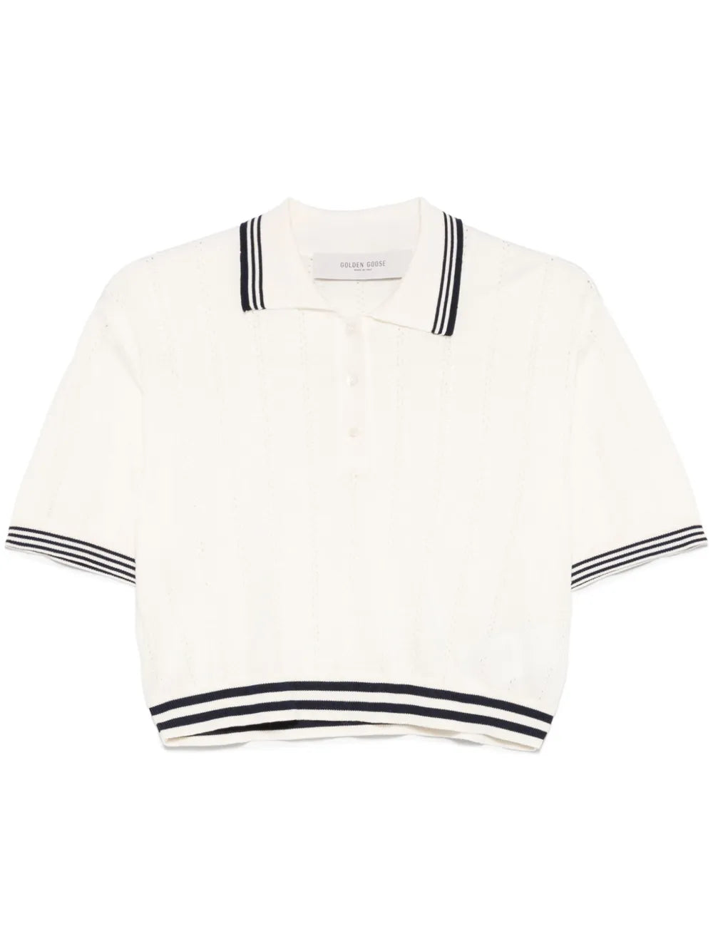 Rhinestone-Embellished Polo Top