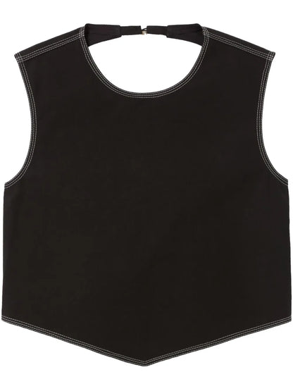 Contrast-Stitch Tank Top