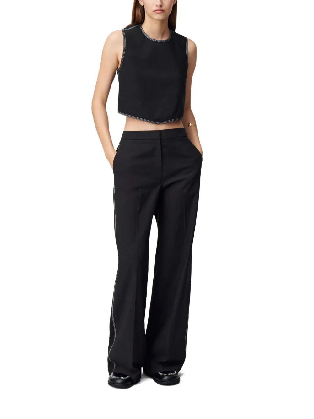Contrast-Stitch Tank Top