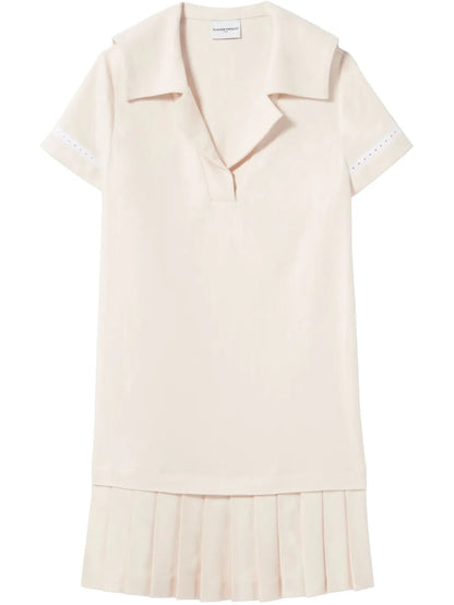 Perforated-Detail Mini Dress