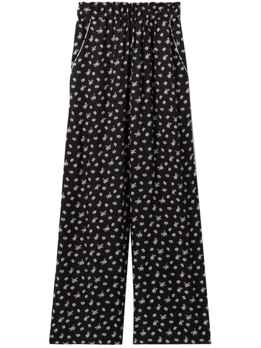 Floral-Print Palazzo Pants
