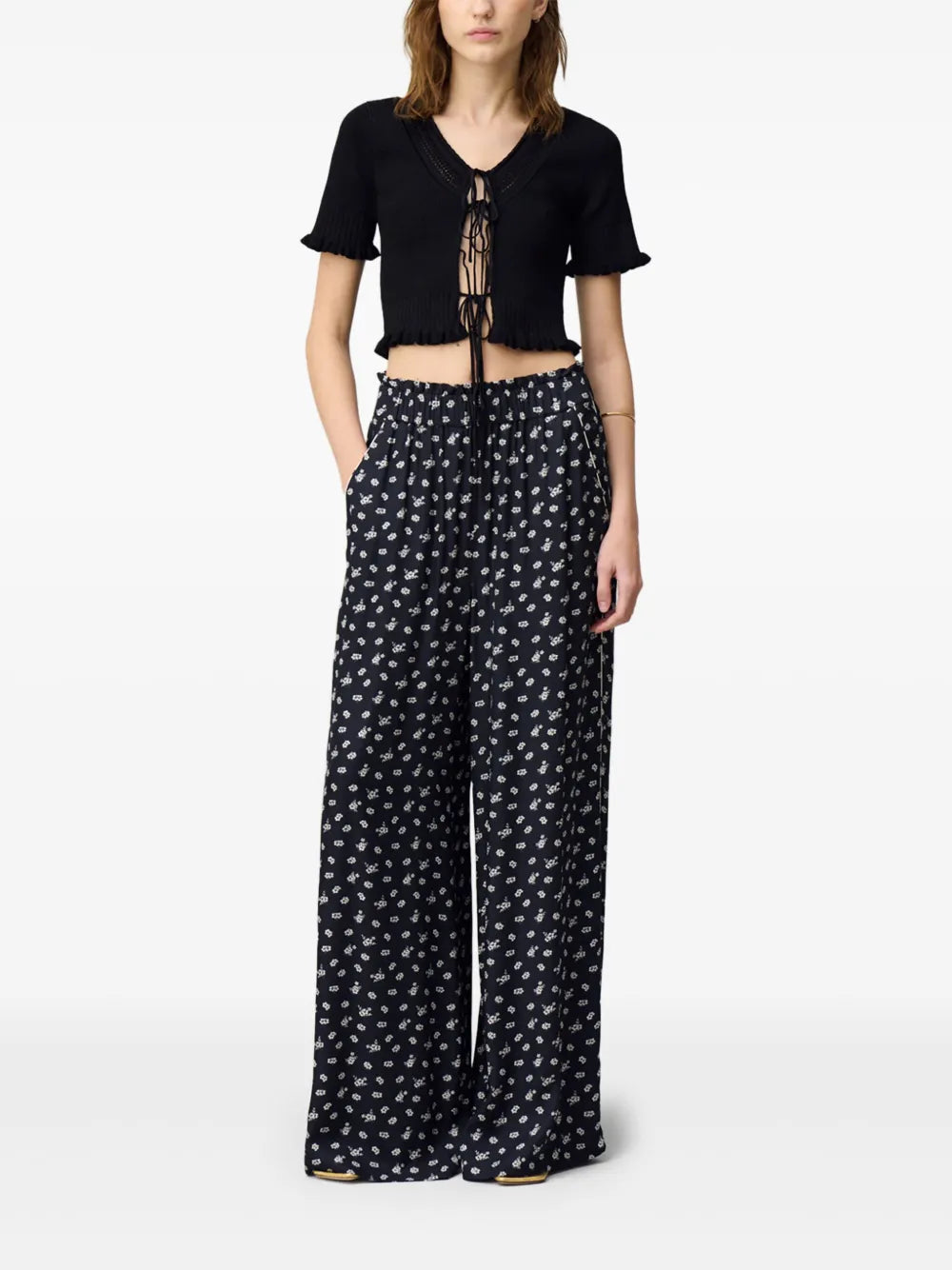 Floral-Print Palazzo Pants