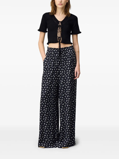 Floral-Print Palazzo Pants