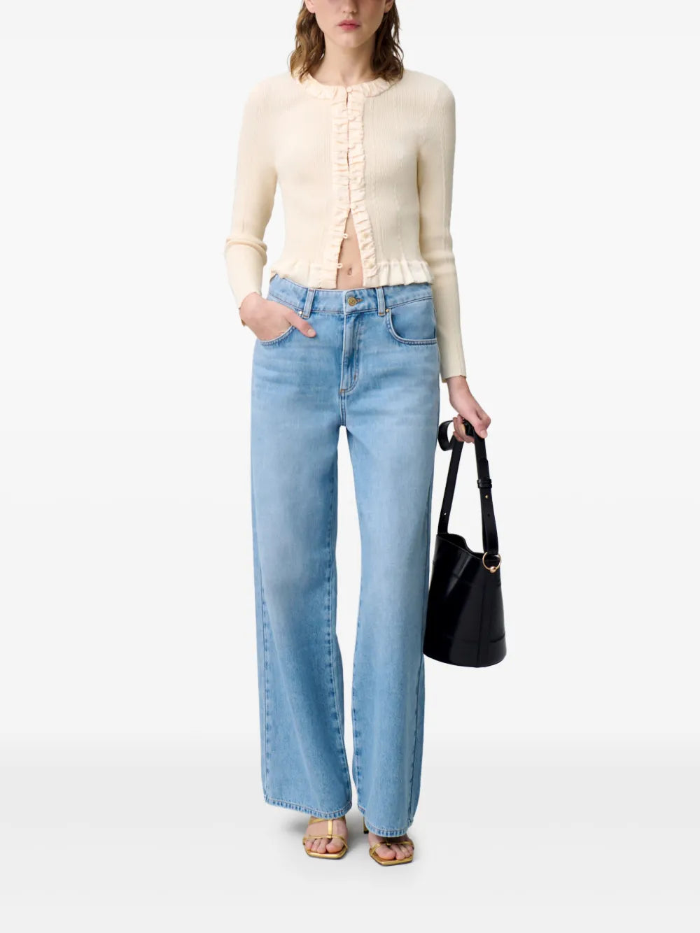 Buttoned Fine-Knit Cardigan