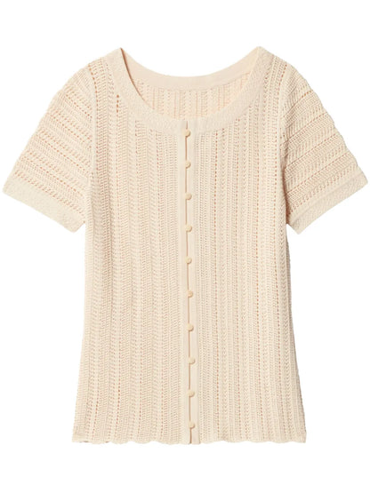 Open-Knit Blouse