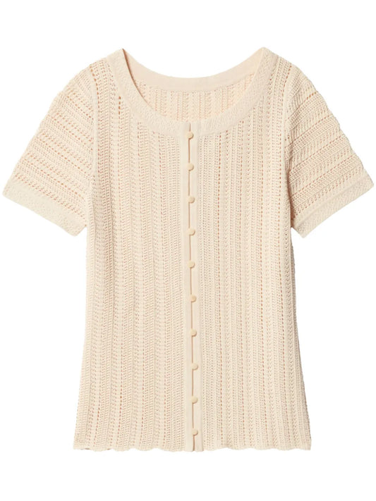 Open-Knit Blouse