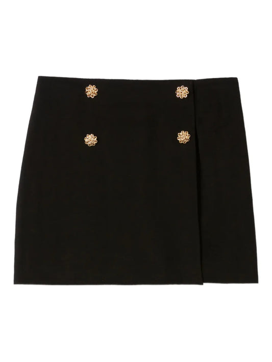 Button-Detailing Short-Skirt