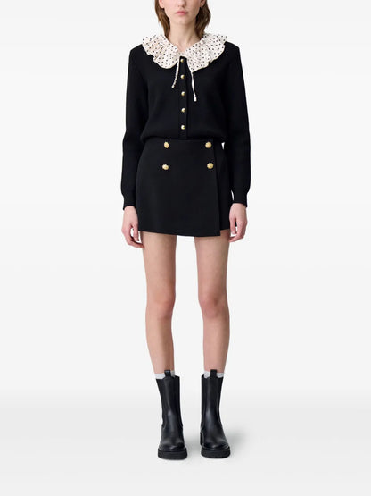 Button-Detailing Short-Skirt