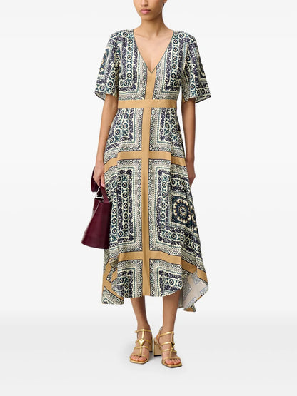 Printed Midi Dress
