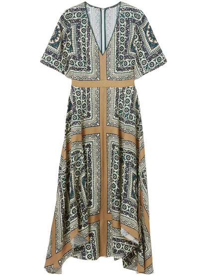 Printed Midi Dress