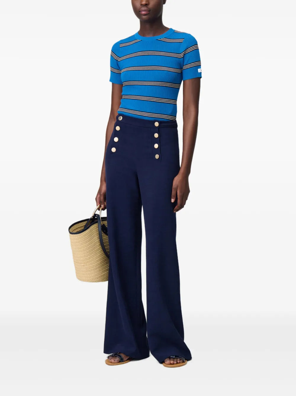 Button-Detailed Trousers