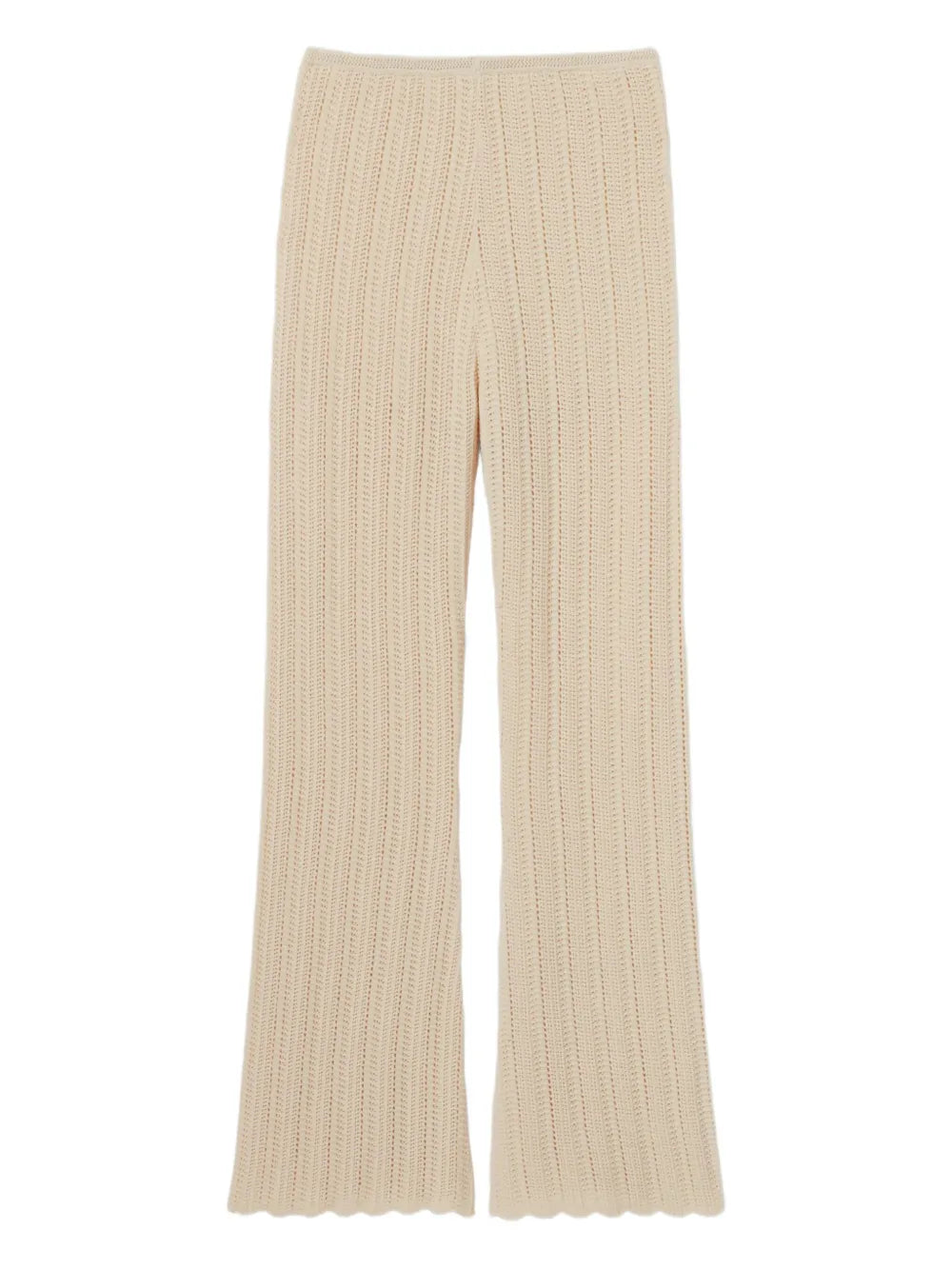 Wide-Leg Crochet Trousers