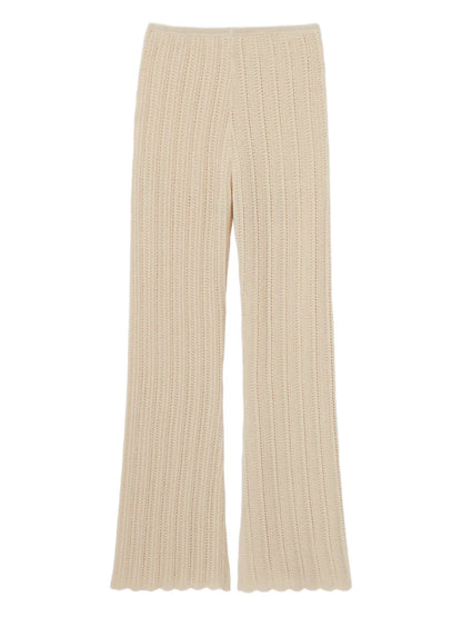Wide-Leg Crochet Trousers