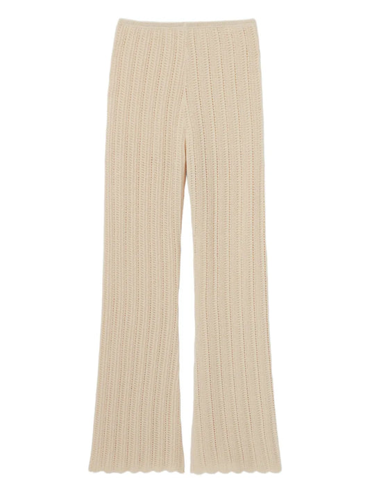 Wide-Leg Crochet Trousers