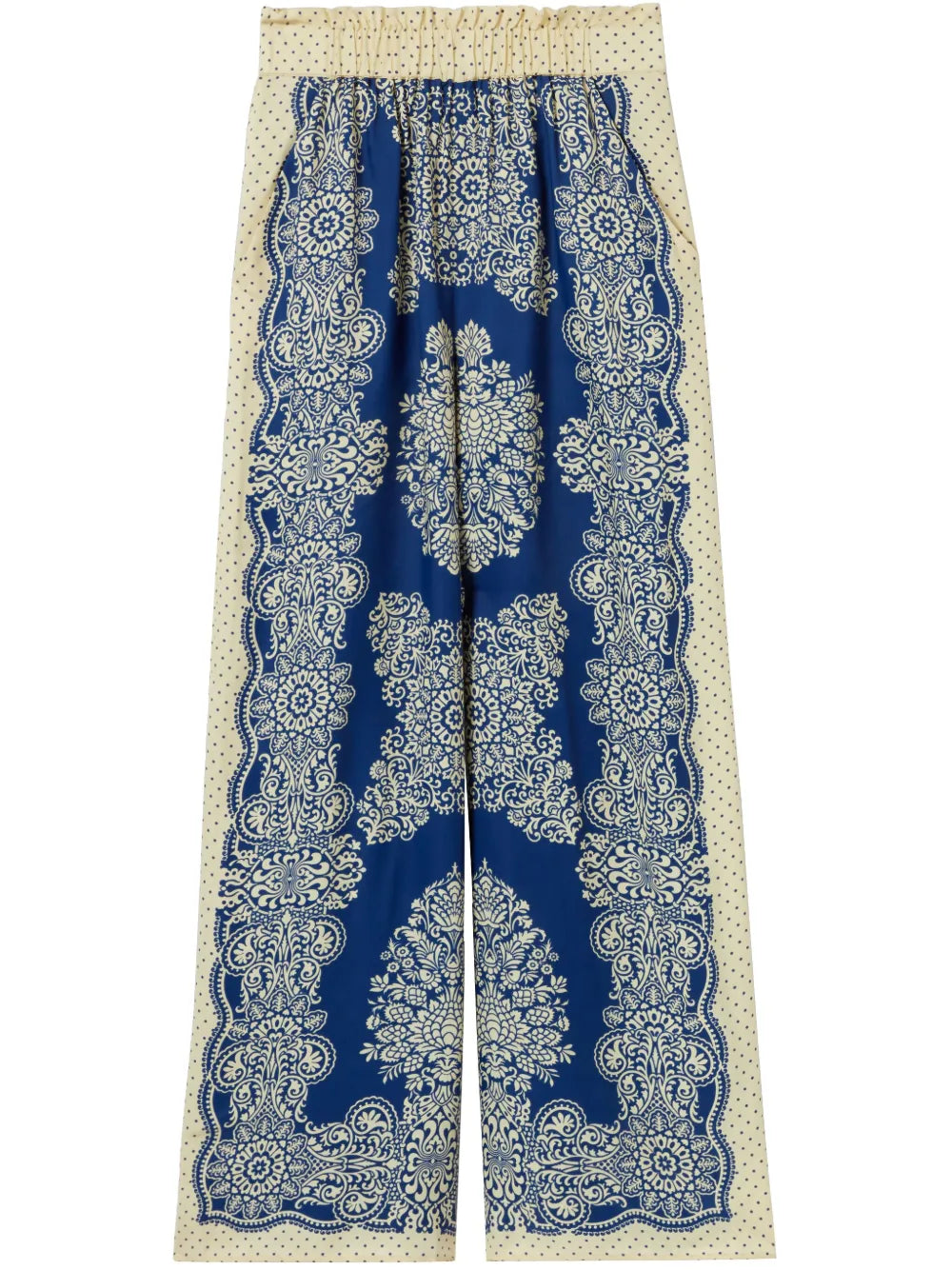 Mix-Print Palazzo Pants