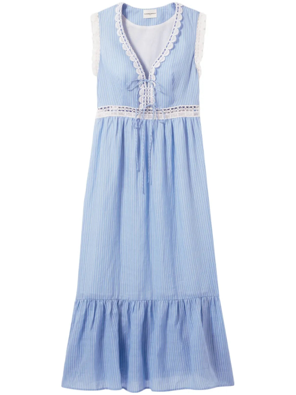 Embroidered-Trim Maxi Dress