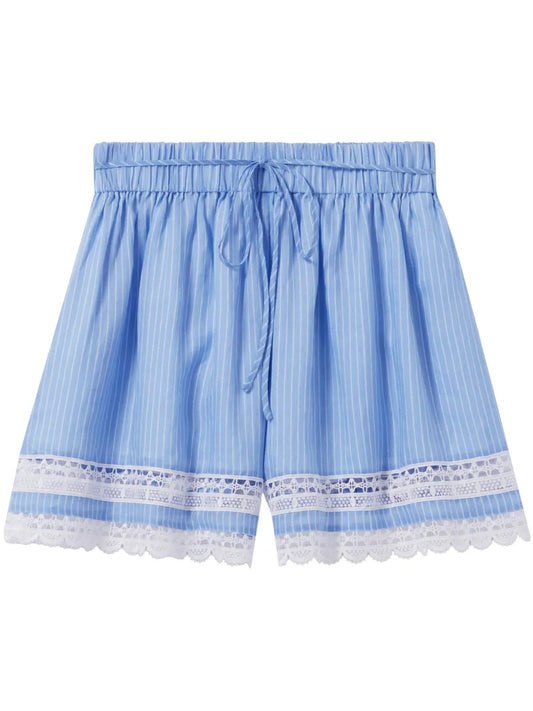 Striped Lace Shorts