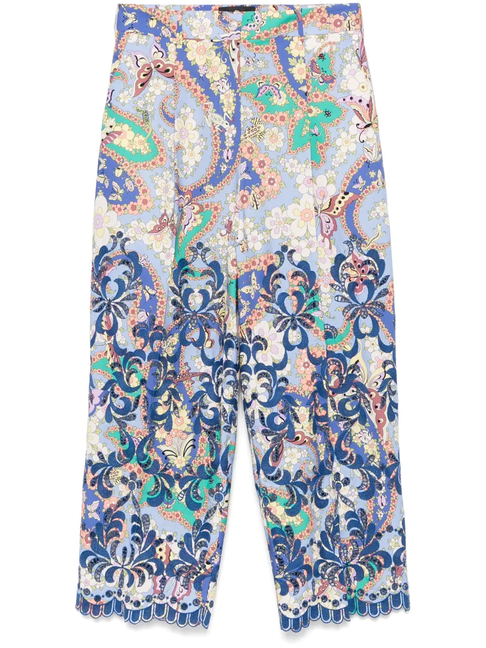 Floral-Print Trousers