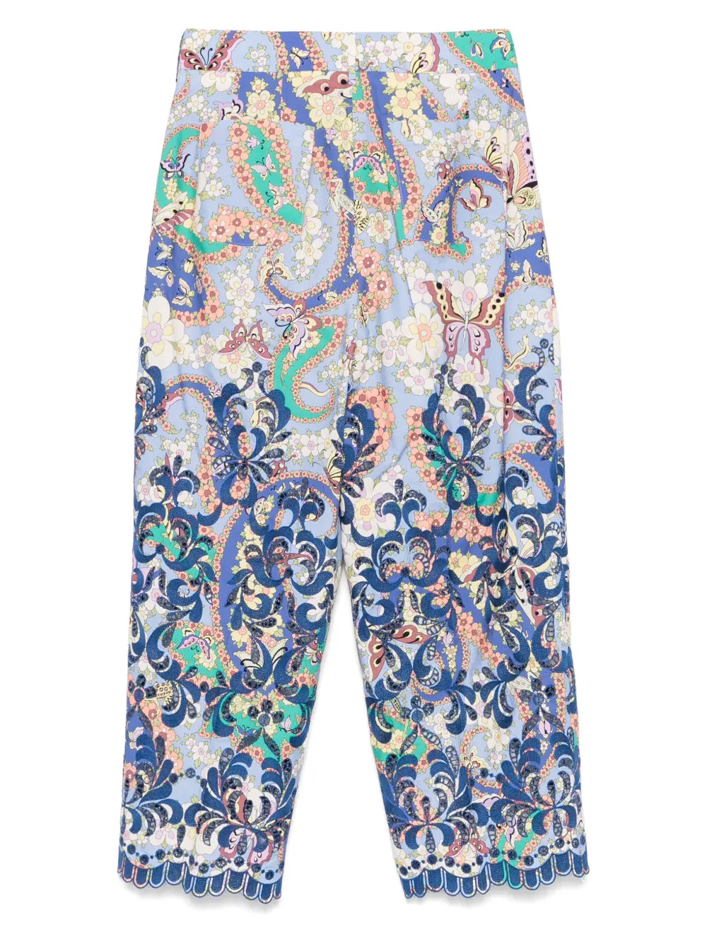 Floral-Print Trousers