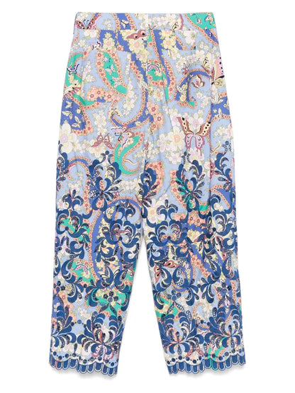 Floral-Print Trousers