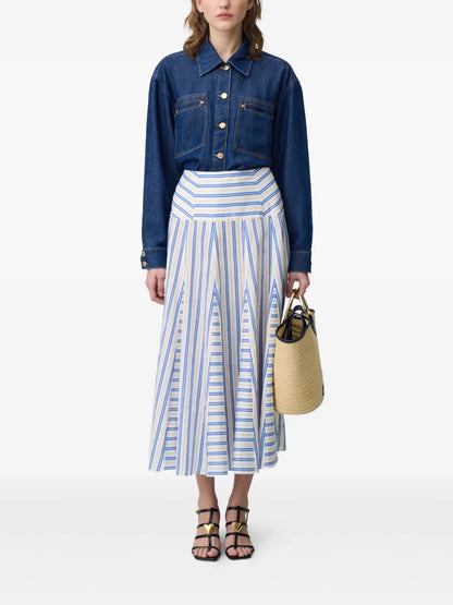 Striped Midi Skirt