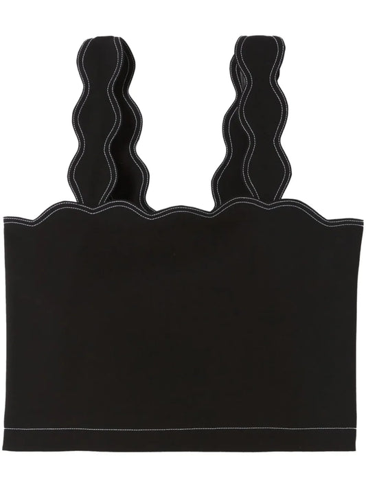 Scallop-Edge Tank Top