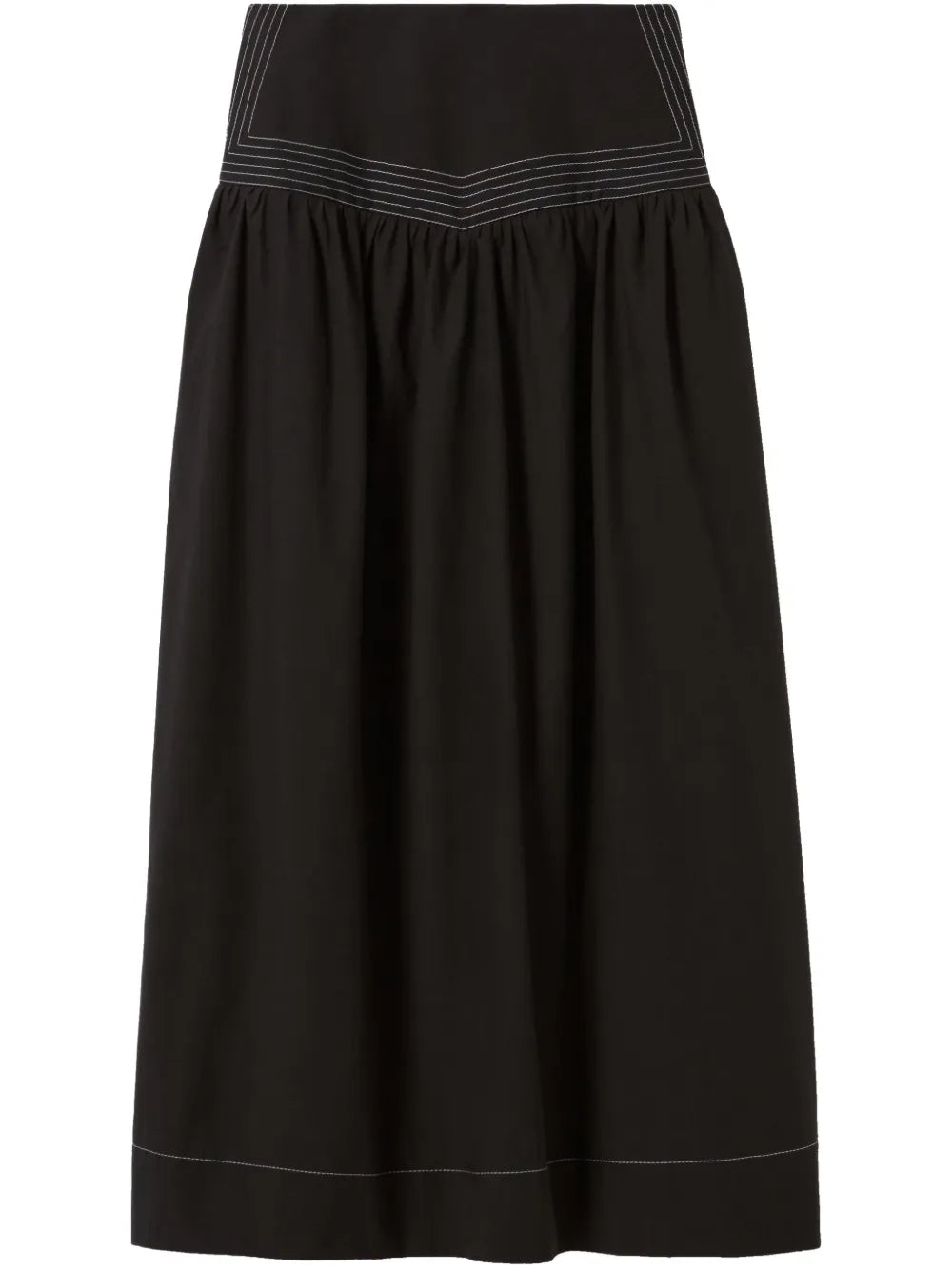 Stripe-Detail Maxi Skirt