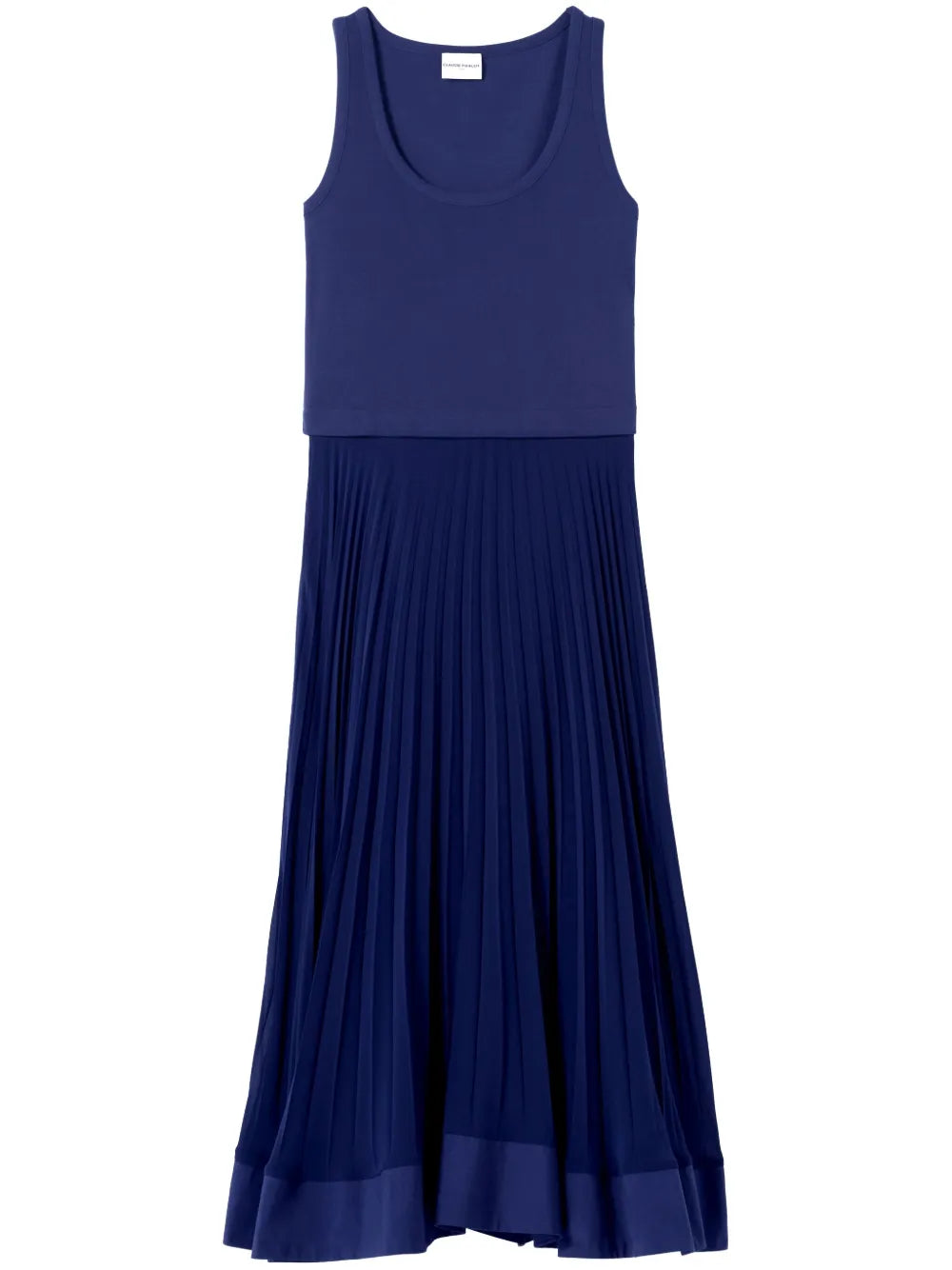 Pleated-Skirt Maxi Dress