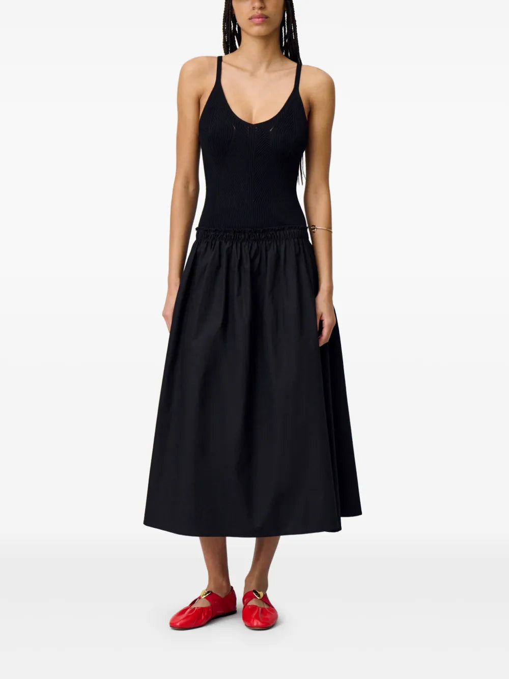 Ribbed-Knit Midi Dress