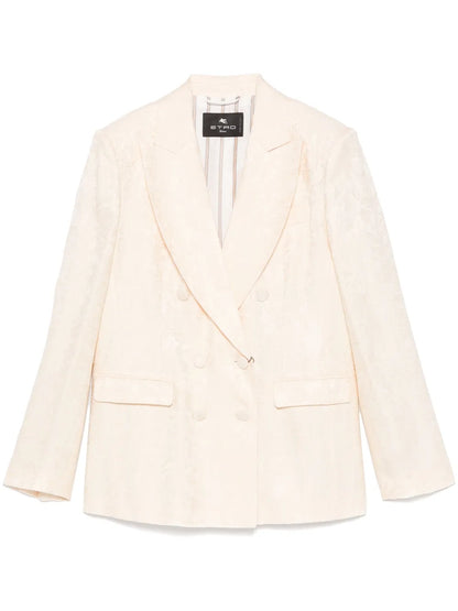 Floral-Jacquard Blazer