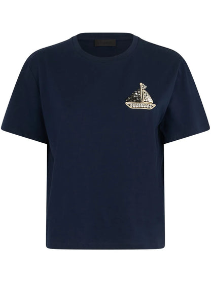 Rhinestone-Boat T-Shirt