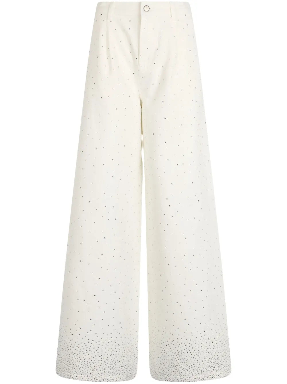 Rhinestone-Embellished Flared Jeans
