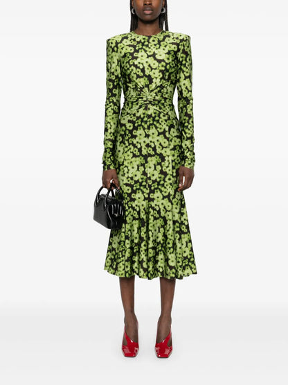 Floral-Print Midi Dress