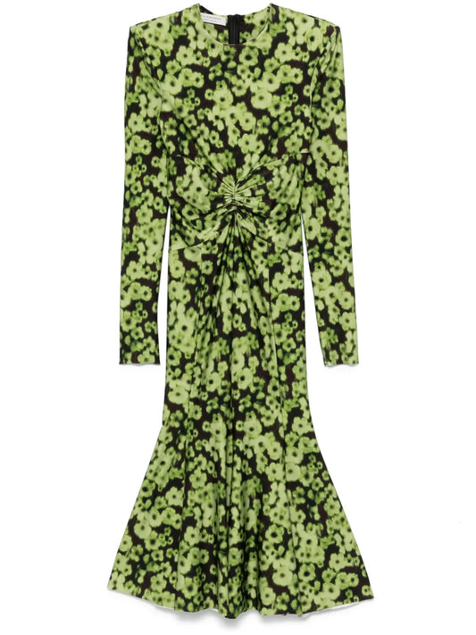 Floral-Print Midi Dress