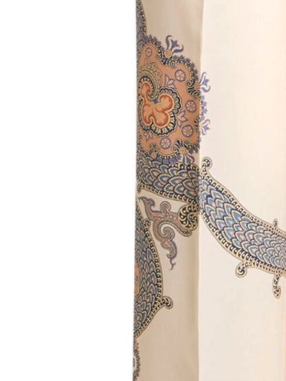 Year Of Snake Silk Palazzo Trousers