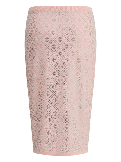 Logo-Print Midi Skirt