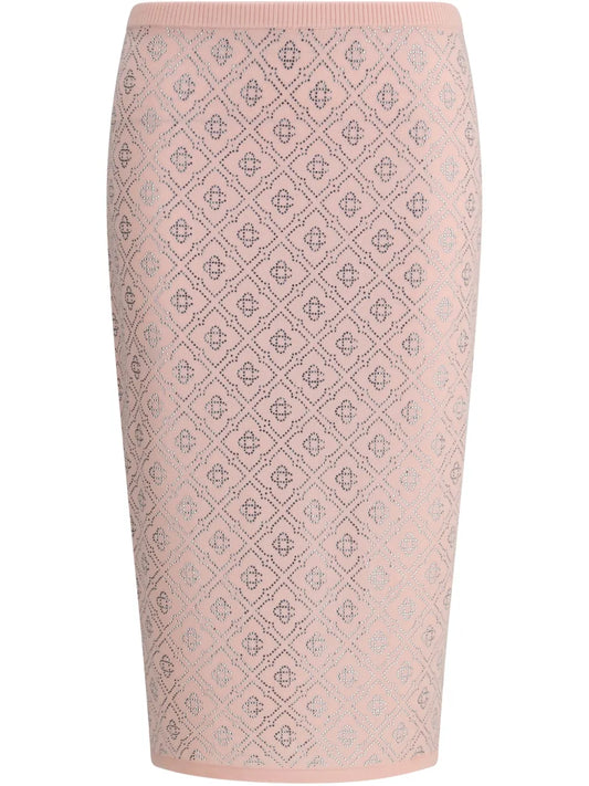 Logo-Print Midi Skirt