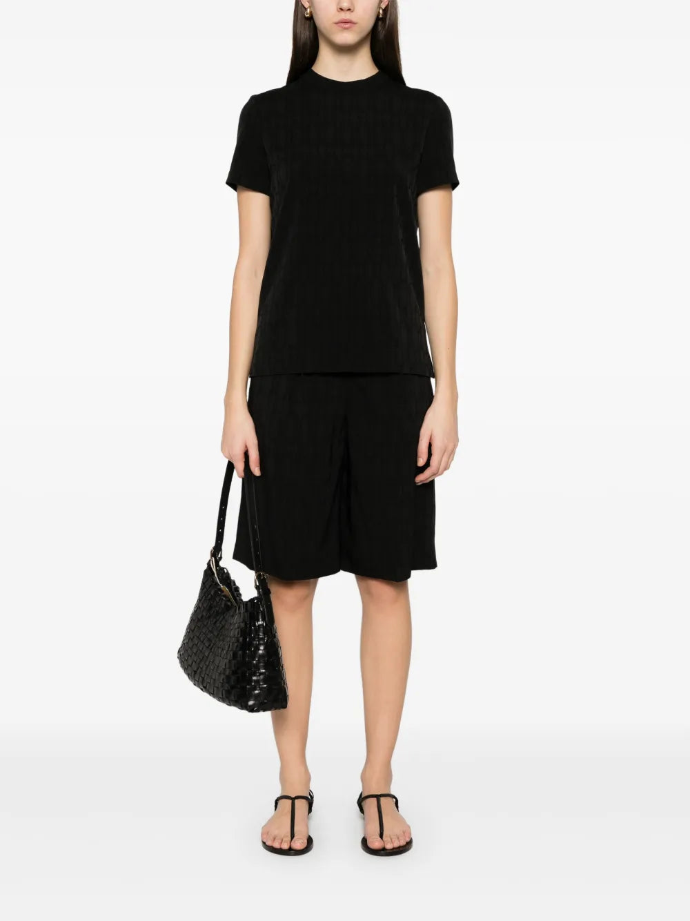 Motif-Jacquard T-Shirt