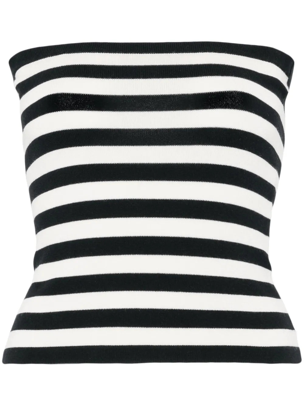 Striped Strapless Top