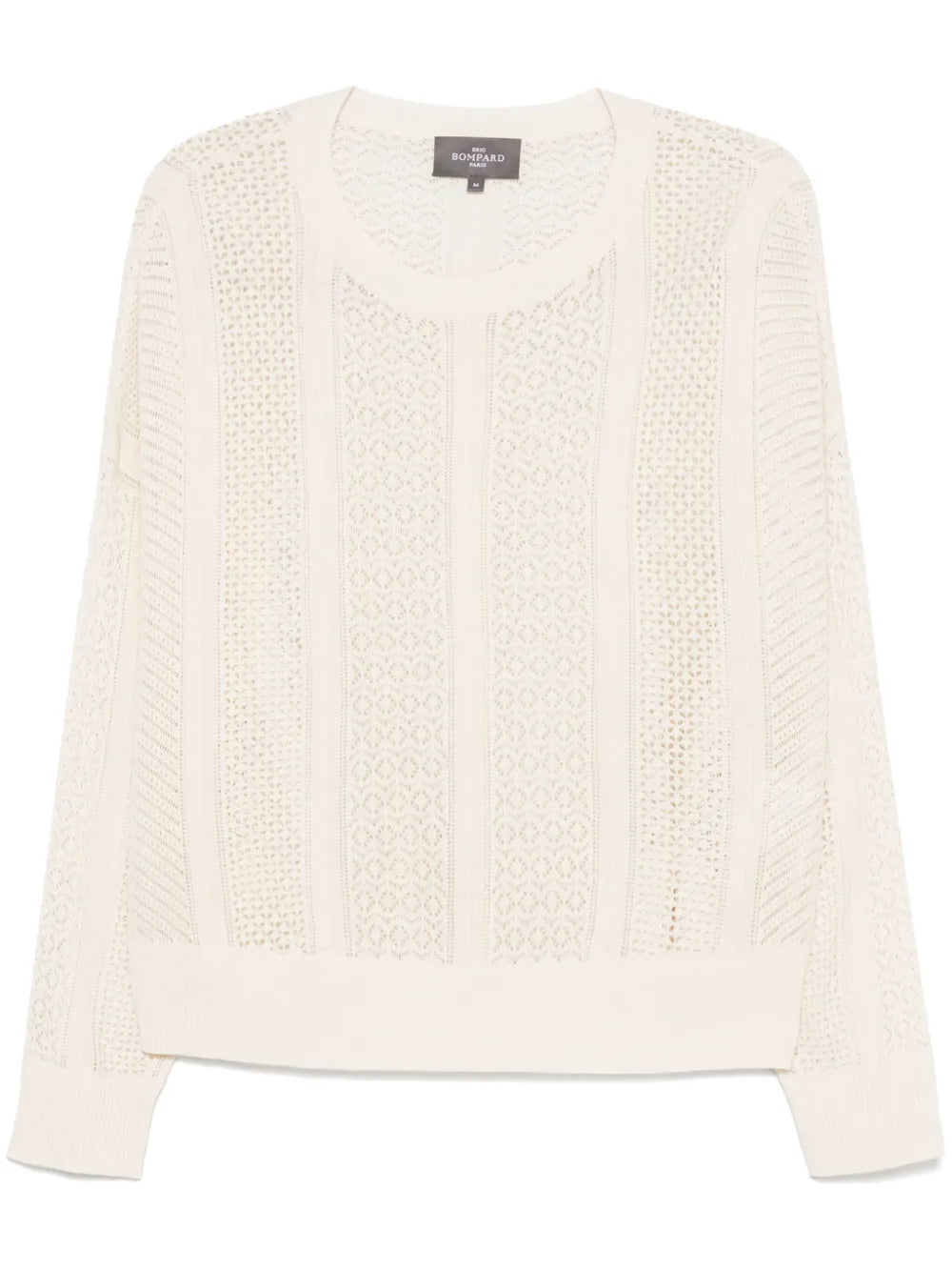 Pointelle Round-Neck Sweater