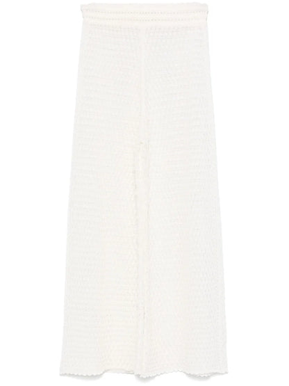 Pointelle-Knit Trousers
