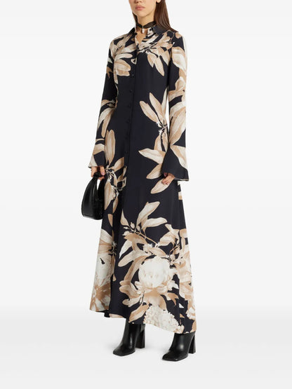 Floral-Print Midi Dress