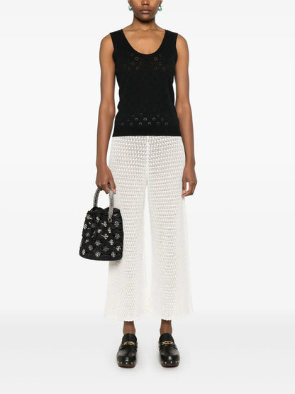 Pointelle-Knit Tank Top