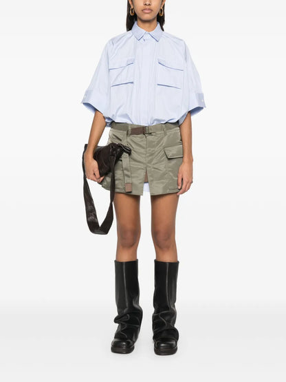 Panelled Mini Shirt Dress