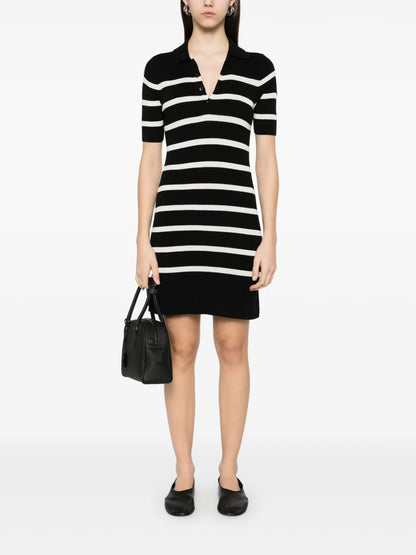 Stripped Polo Mini Dress
